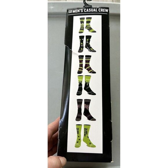 Beetlejuice the Movie  Socks 6 Pair CREW SOCKS Men Size 8-12 Bioworld - Picture 3 of 8